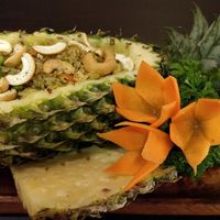 Pineapple fried rice (asked for no egg) at Shamballa Vegetarian Restaurant Lounge & Cafe in Ho Chi Minh City