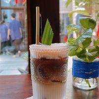Vietnamese coffee (plant based mylk)  at Shamballa Vegetarian Restaurant Lounge & Cafe in Ho Chi Minh City