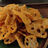 Fantastic lotus chips at Shamballa Vegetarian Restaurant Lounge & Cafe in Ho Chi Minh City