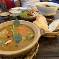 Banana curry with baguette  at Shamballa Vegetarian Restaurant Lounge & Cafe in Ho Chi Minh City