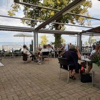 Outdoor seating at Hotel Inseli in Romanshorn