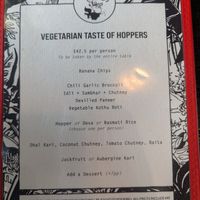 Vegetarian tasting menu - June 2024 at Hoppers - King's Cross  in North London