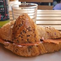 Salami salty croissant 😍 at UNO Caffé Olistico in Bologna