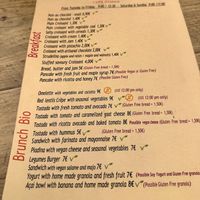 Breakfast/brunch menu  at UNO Caffé Olistico in Bologna