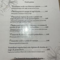 Menu  at UNO Caffé Olistico in Bologna