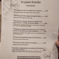 Pasta dishes at UNO Caffé Olistico in Bologna