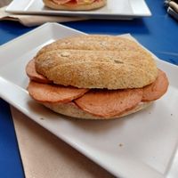 Panino con Salame at UNO Caffé Olistico in Bologna