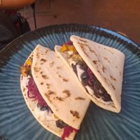 Piadina with seasonal veggetables at UNO Caffé Olistico in Bologna