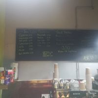 Menu board at Tapa Coffee & Bakehouse - Minard Rd in Glasgow