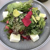 big salad with vegan feta  at Bellevue in Stuttgart