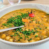 Vegan curry lentils at Bellevue in Stuttgart