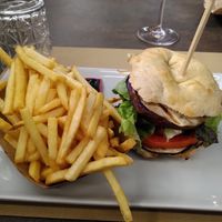 Vegan burger (chips included) at Pasquale in Pontedera