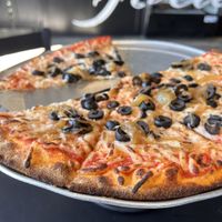 Delicious Vegan Pizza!!  at Gennaro's Pizza Parlor in Saratoga Springs