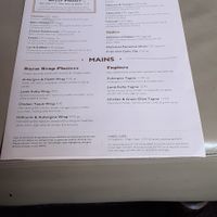 First page of Menu. at Comptoir Libanais in Manchester