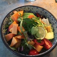 salad with papayas (not papaya salad)  at Coconut Curry in Vienna