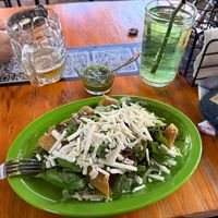 Taco plate (hibiscous flower, oatmeal) at El Monchis Vegano in Mexico City