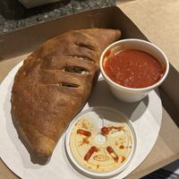 Mushroom calzone  at Zois Pizza in Seymour