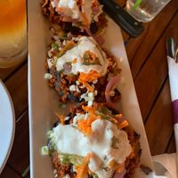 Chorizo sopes with cashew cream at Pangea Tavern in Avon