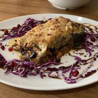 Moussaka at Hippocrates Healthy Eatery in Randwick
