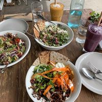 Hermes, Zeus, Pythagoras salad. Smoothies :) at Hippocrates Healthy Eatery in Randwick
