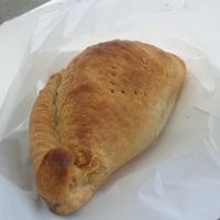 Vegan Mediterranean pasty at Morris Pasties in Newquay