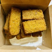 Polenta friess  at Karibu Vegan Bar & Kitchen in Stroud