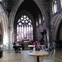 Beautiful Stained Glass at The Hub at St Mary's in Lichfield