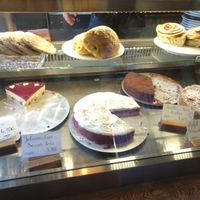 Cake selection ( all vegan when we were there) at Gans Woanders in Munich