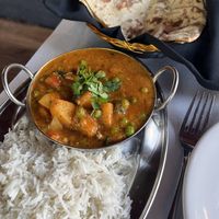 Remembered to include the roti in this pic.  at Indian Oven in Columbus