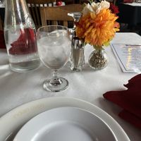 Table cloths and cloth napkins. I like those little differences from so many other places.  at Indian Oven in Columbus