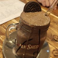 Oreo ice cream milkshake (ask to add vegan ice-cream as usually just milks) at Anna's Cafe-Bar-Convenience in Weir