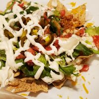Vegan Nachos with V Chorizo at Stella's Lounge in Grand Rapids