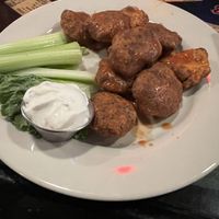 Vegan chick(pea) wings in hot buffalo sauce   at Stella's Lounge in Grand Rapids
