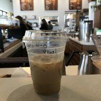 Iced Vanilla Hazelnut Latte, Oat Milk at Isaac's Coffee in Salem