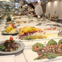 Lineup of delis at Blue Globe in Tokyo