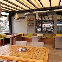 Outdoor seating at Yucatan in Engelberg