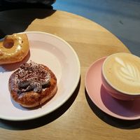 Tiramisu Donut und halber Haselnussdonut :D at Brammibal's Donuts - Alexanderplatz in Berlin