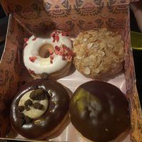 Strawberry , Zupkuchen, Bienenstich und Bosten Creme  at Brammibal's Donuts - Alexanderplatz in Berlin