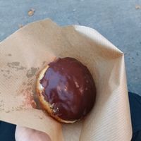 Boston cream donut at Brammibal's Donuts - Alexanderplatz in Berlin
