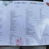 Menue at Terre Adélice in Lyon