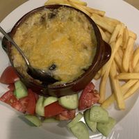 vegan moussaka - so good!!  at Mom's Kitchen in Kos