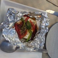 Baked vegan feta at Mom's Kitchen in Kos