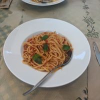 Spaghetti napolitana at Mom's Kitchen in Kos