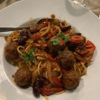 arrabiata with meatless balls  at Mom's Kitchen in Kos