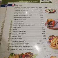 Vegetarian and Vegan menu at Mitato Grill in Nafplion