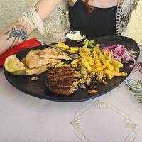 One of the vegan plates. Waiters are not kind at all unfortunately. at Mitato Grill in Nafplion