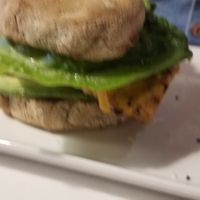 Burger at Lettuce Love Cafe in Burlington
