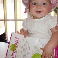 Our little girl reviewing her options at Lettuce Love Cafe in Burlington