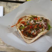 Halloumi pitta at The Chic Pea in Falmouth