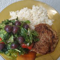 Hamburguer de grão de bico at Evegan in Belo Horizonte